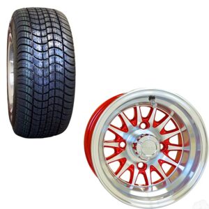 10 Inch Golf Cart Wheel RED