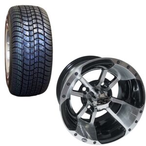 Custom Golf Cart Wheel & 10″ Aluminum Wheel and Street Tires